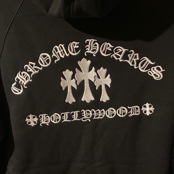 Chrome Hearts Black Sweatshirt with Silver Accents